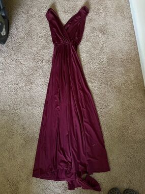 Women's Burgundy wrap Maxi Dress